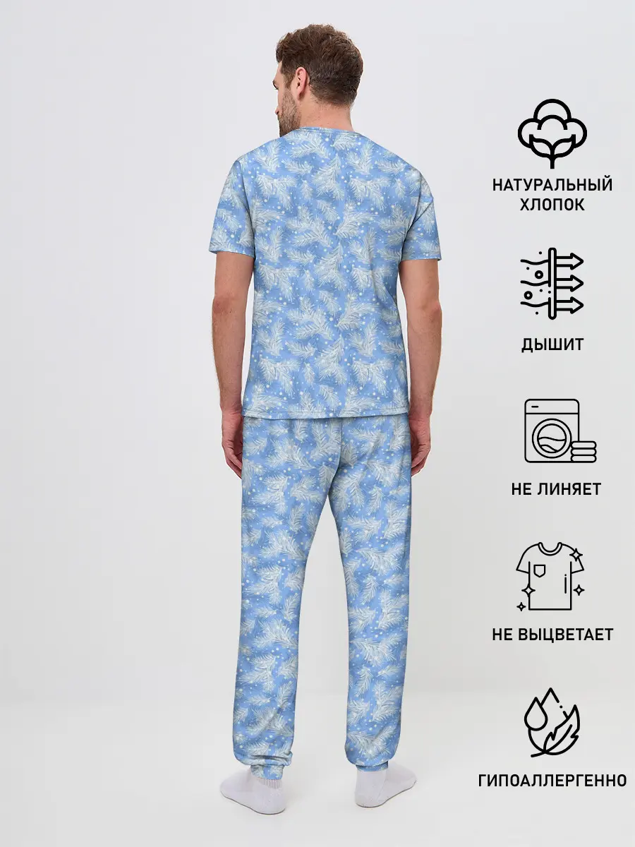 Мужская пижама с брюками / Новый Год