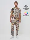 Мужская пижама с брюками / Котики