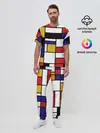 Мужская пижама с брюками / Color blocking