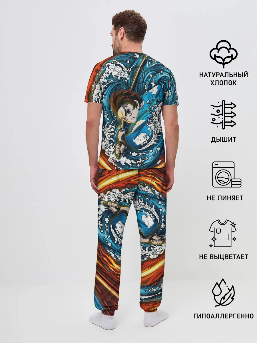 Мужская пижама с брюками / Танджиро Камадо Клинок демонов