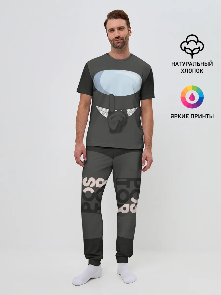 Мужская пижама с брюками / AMONG US | BLACK IMPOSTOR