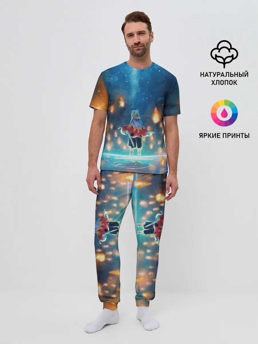 Мужская пижама с брюками / Ренгоку Кёджуро Клинок демонов