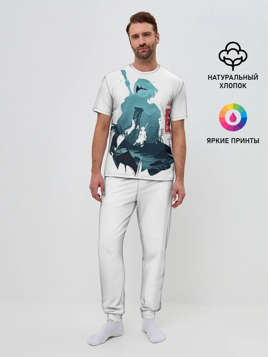 Мужская пижама с брюками / NIER AUTOMATA 2B