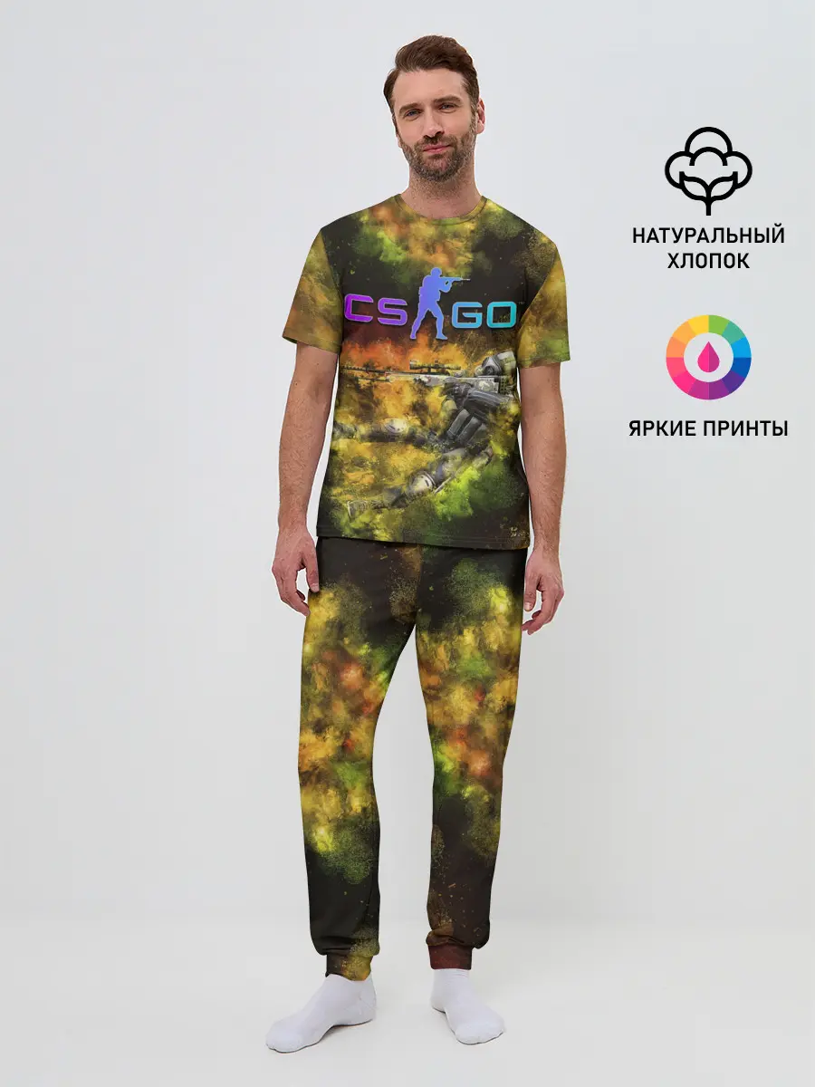 Мужская пижама с брюками / CS GO Gold dust