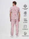 Мужская пижама с брюками / Клубничка