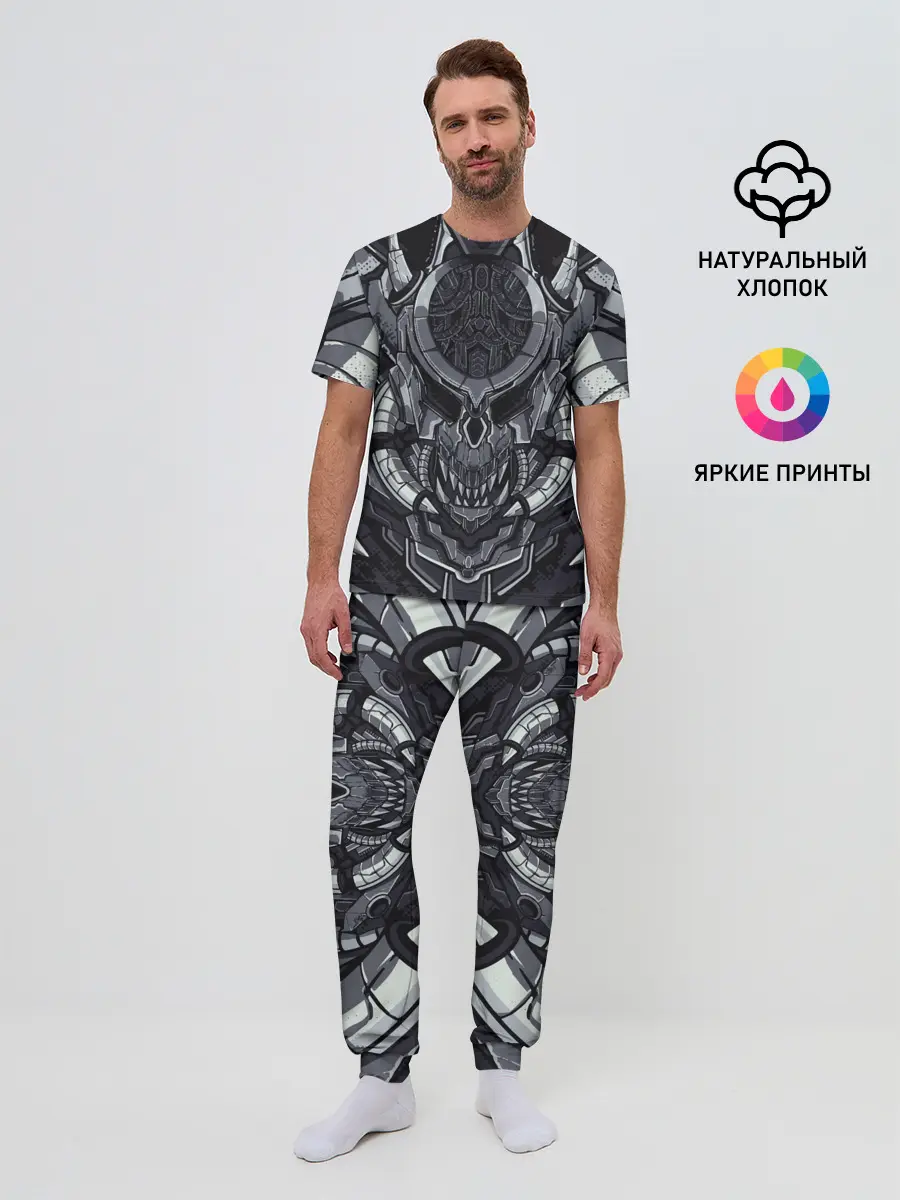 Мужская пижама с брюками / Механический робот
