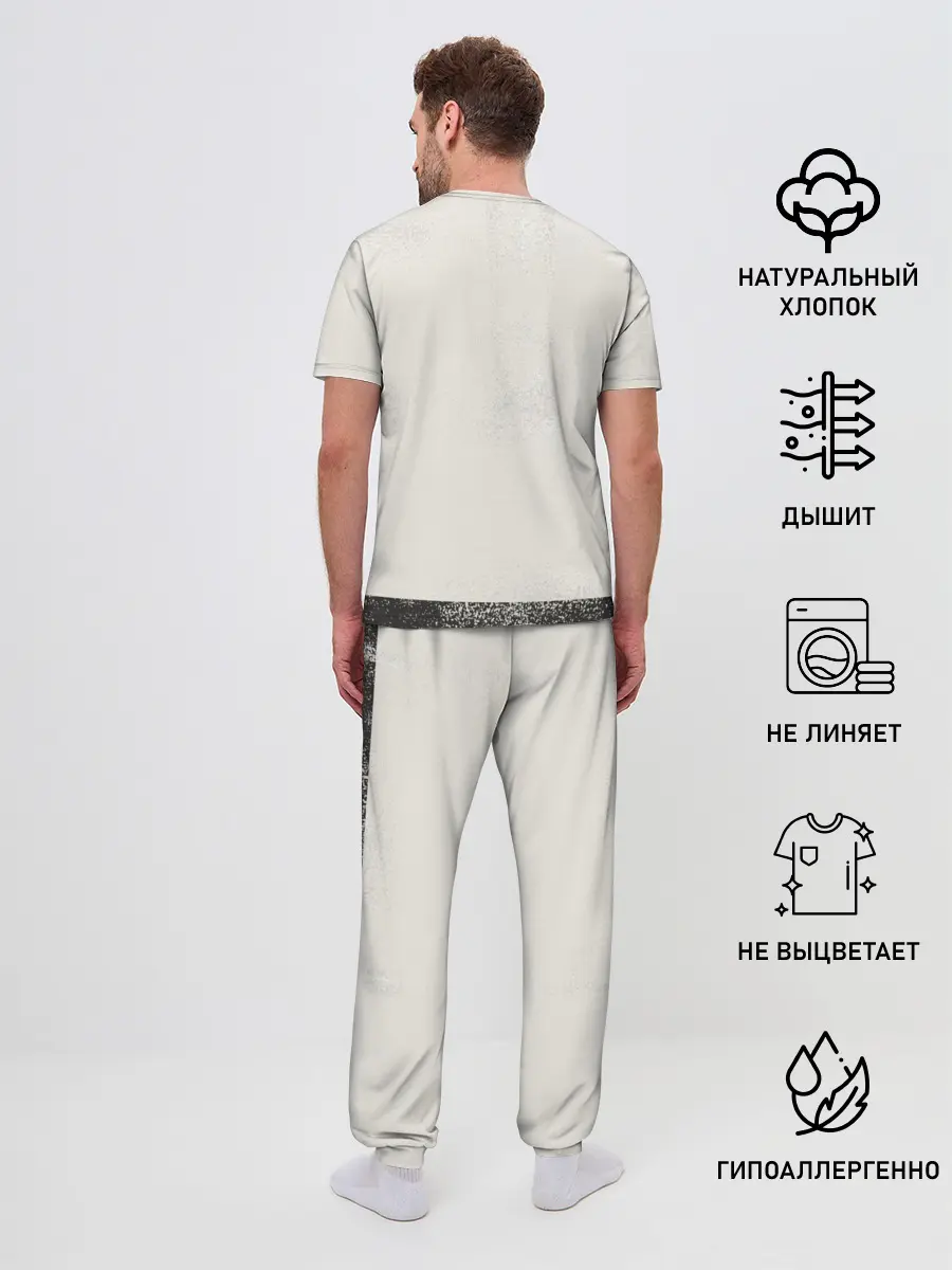 Мужская пижама с брюками / Самурай на коне