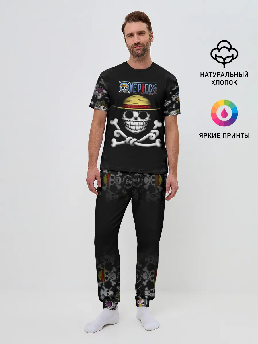 Мужская пижама с брюками / Пираты Соломенной Шляпы | One Piece