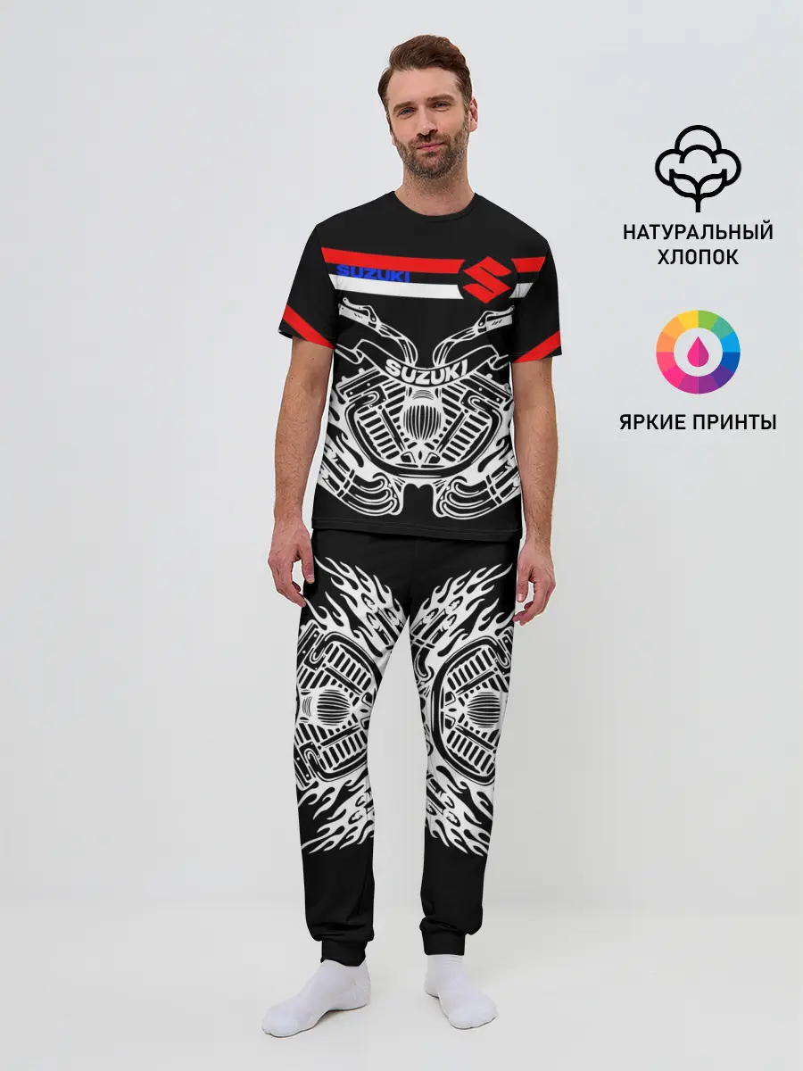 Мужская пижама с брюками / SUZUKI / СУЗУКИ / BIKER