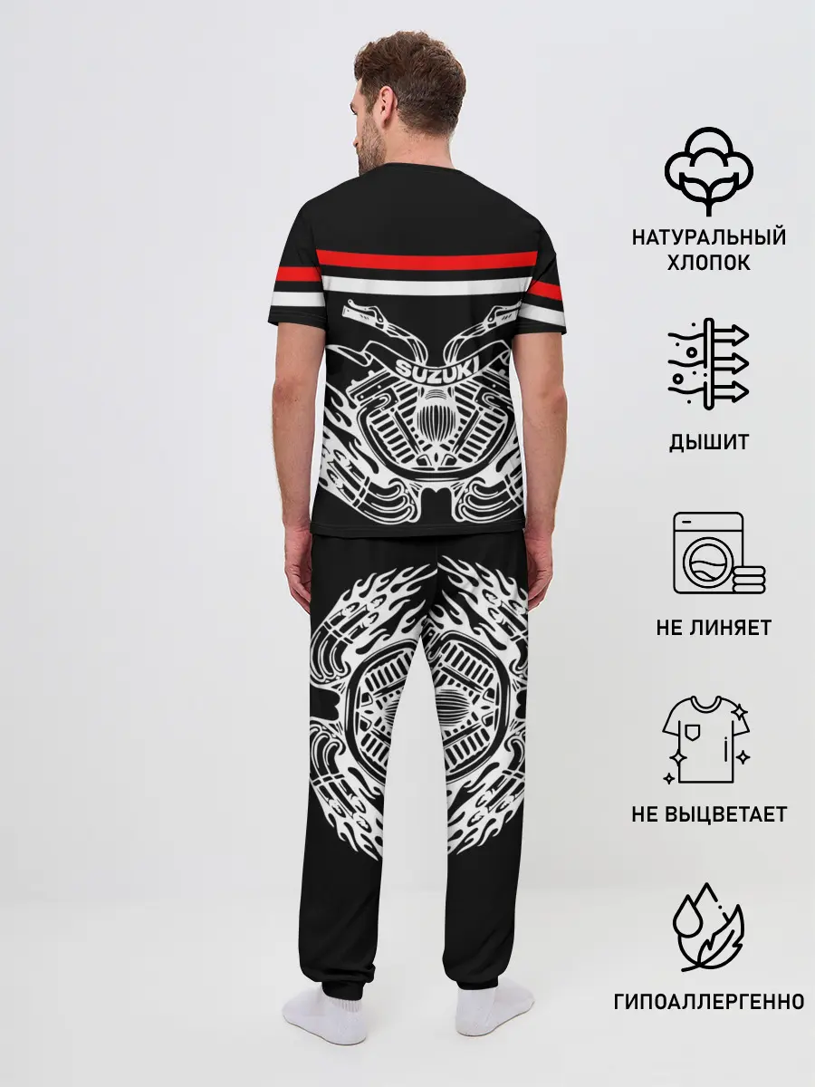 Мужская пижама с брюками / SUZUKI / СУЗУКИ / BIKER