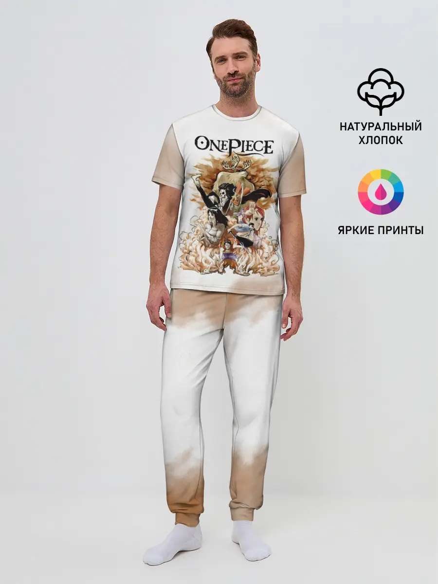 Мужская пижама с брюками / One Piece. Пираты Соломенной Шляпы