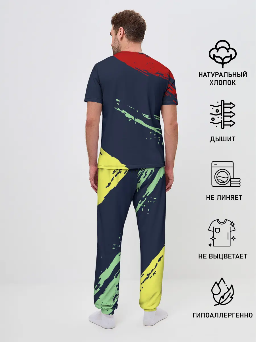 Мужская пижама с брюками / Луффи, Зоро и Санджи One Piece