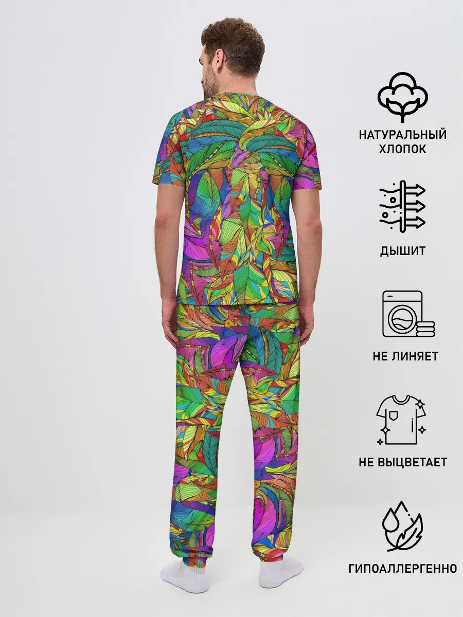 Мужская пижама с брюками / Лев шаман