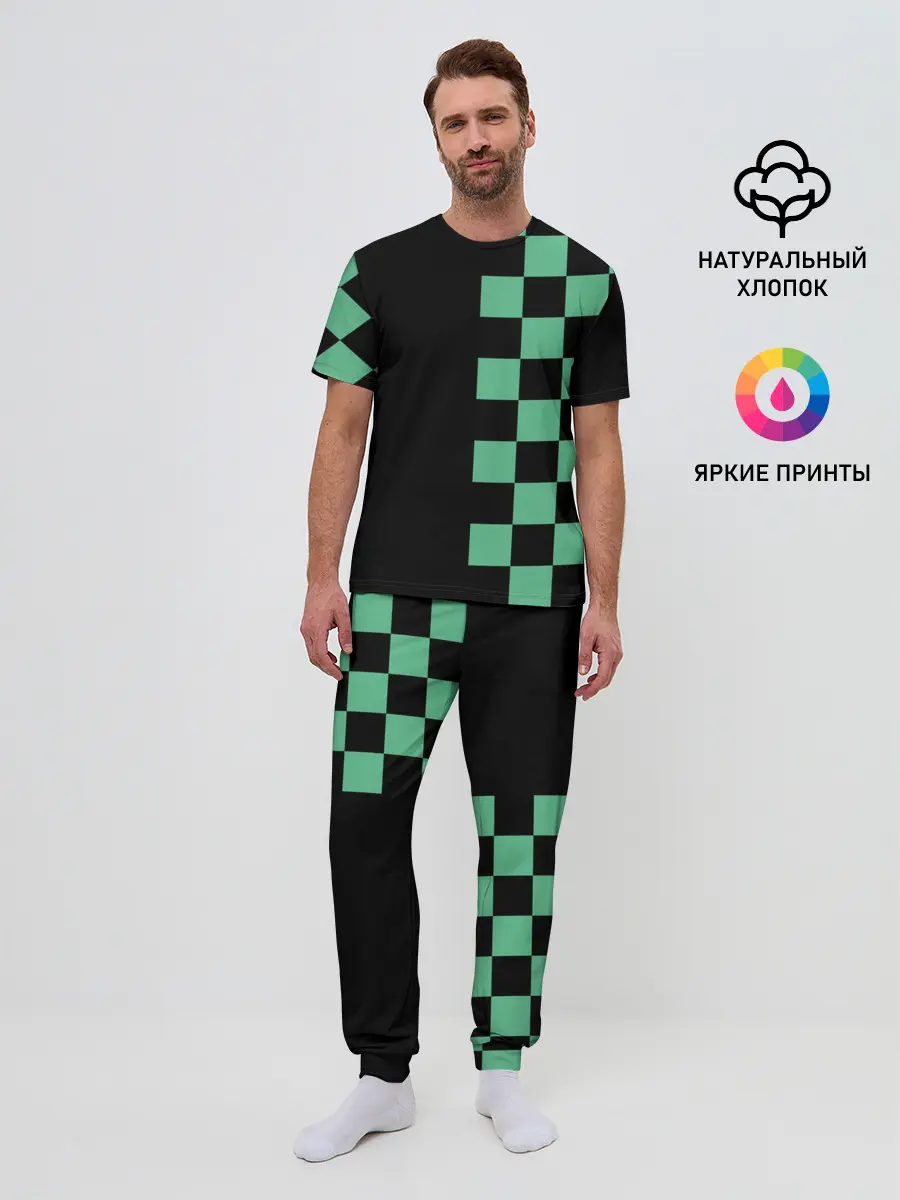 Мужская пижама с брюками / КОСТЮМ TANJIRO KAMADO | ТАНДЖИРО