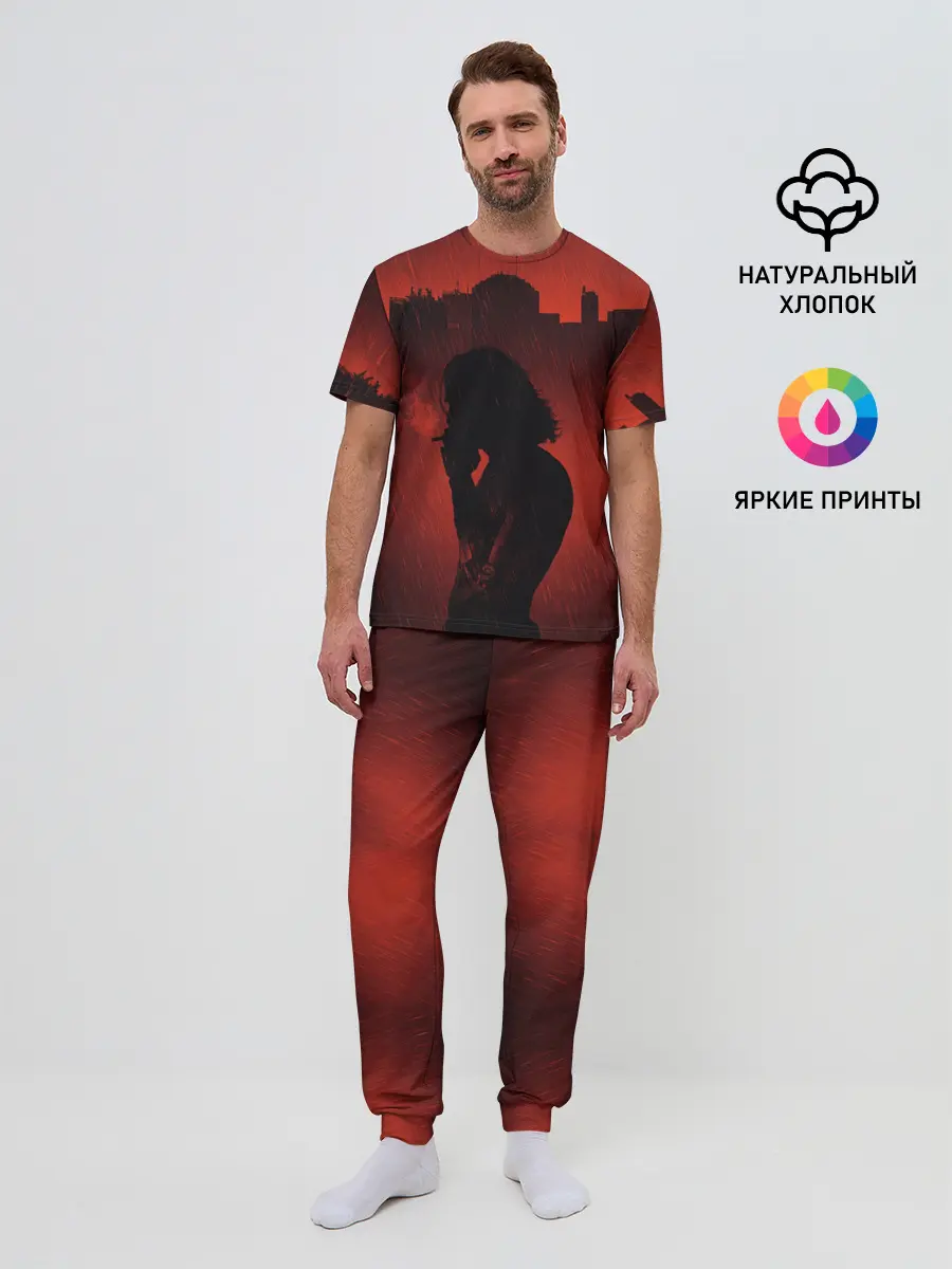 Мужская пижама с брюками / CP77 | Johnny