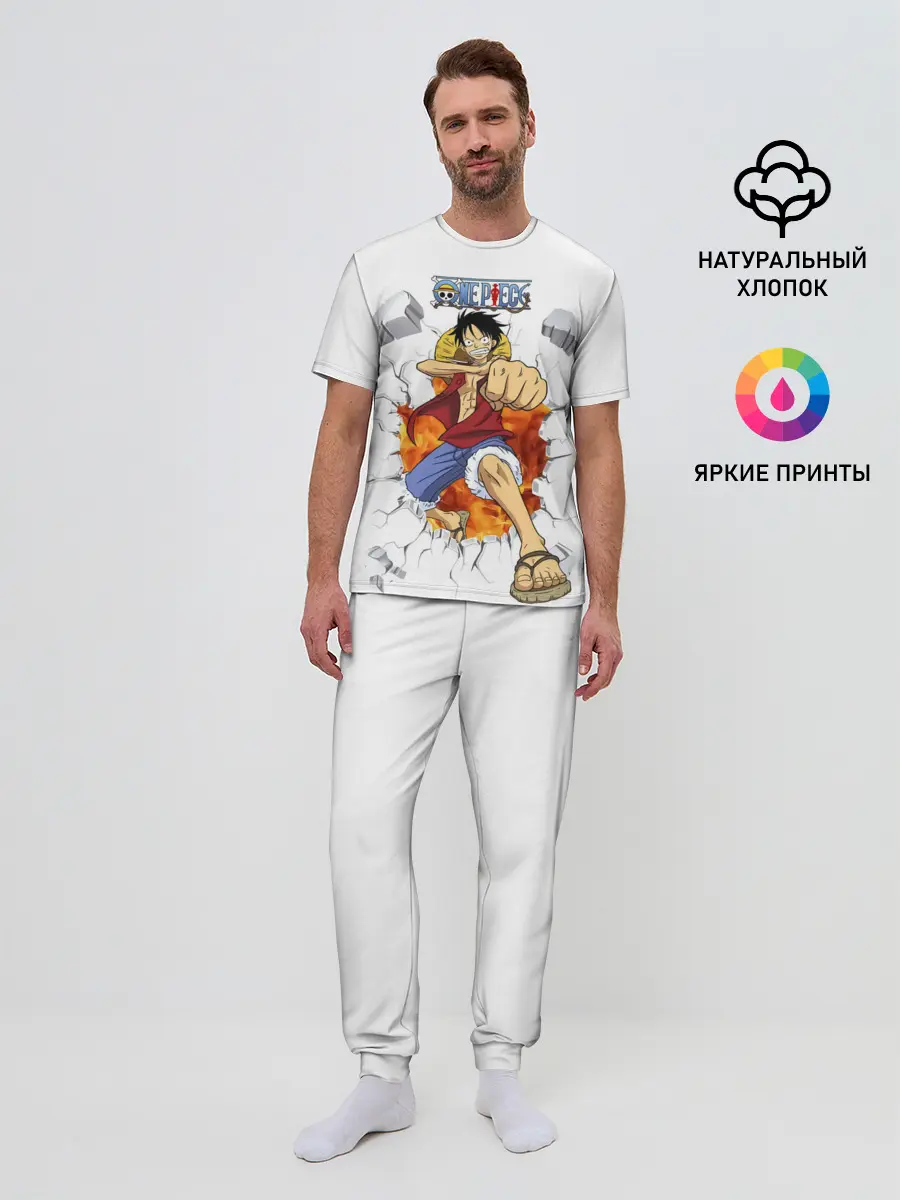 Мужская пижама с брюками / Луффи One Piece. Большой куш