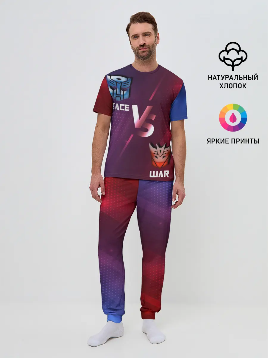 Мужская пижама с брюками / Автоботы против Десептиконов