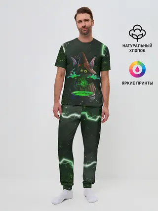 Мужская пижама с брюками / ORKO | ОРКО | ВОЛШЕБНИК