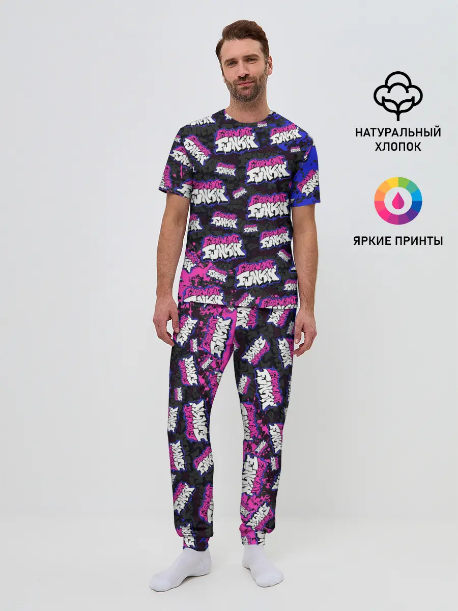 Мужская пижама с брюками / FRIDAY NIGHT FUNKIN ЛОГОБОМБИН