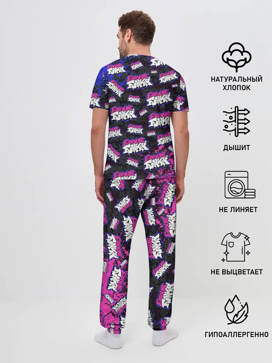 Мужская пижама с брюками / FRIDAY NIGHT FUNKIN ЛОГОБОМБИН