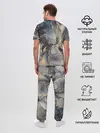 Мужская пижама с брюками / Fluid art ink mix