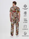 Мужская пижама с брюками / Абстрактный разноцветный узор