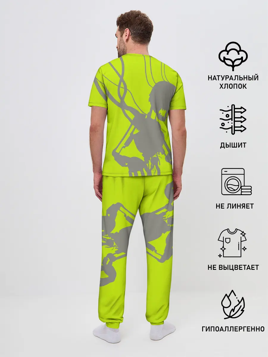 Мужская пижама с брюками / Силуэт злого духа