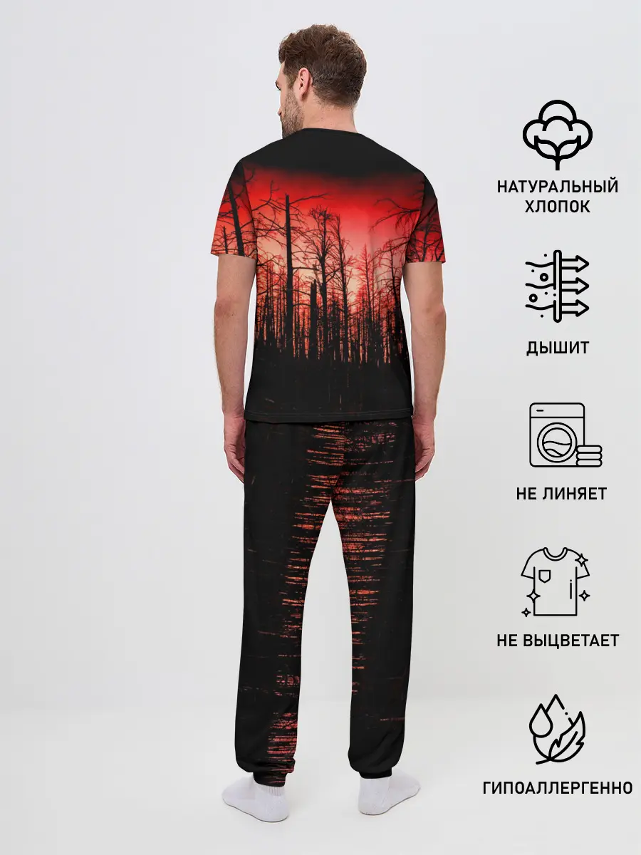 Мужская пижама с брюками / Сиреноголовый Кровавый Лес