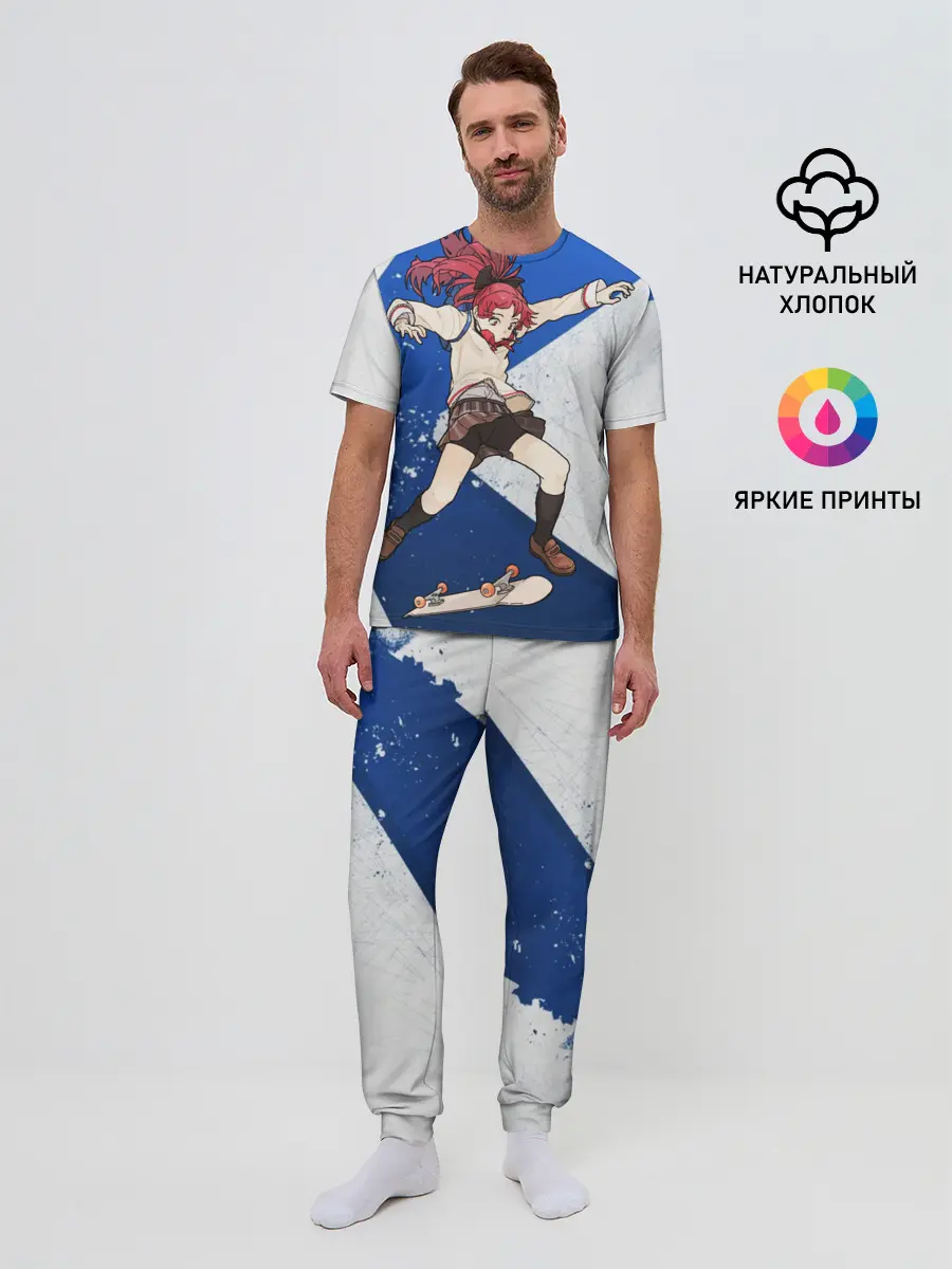 Мужская пижама с брюками / Meow team