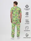 Мужская пижама с брюками / Зеленый узор Звезды