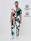 Мужская пижама с брюками / Абстрактный геометрический