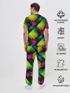 Мужская пижама с брюками / Абстрактный разноцветный узор