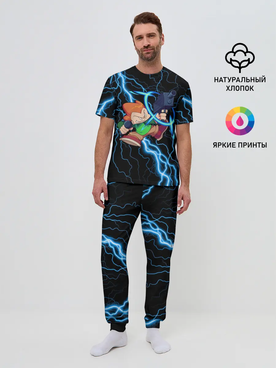 Мужская пижама с брюками / Пико