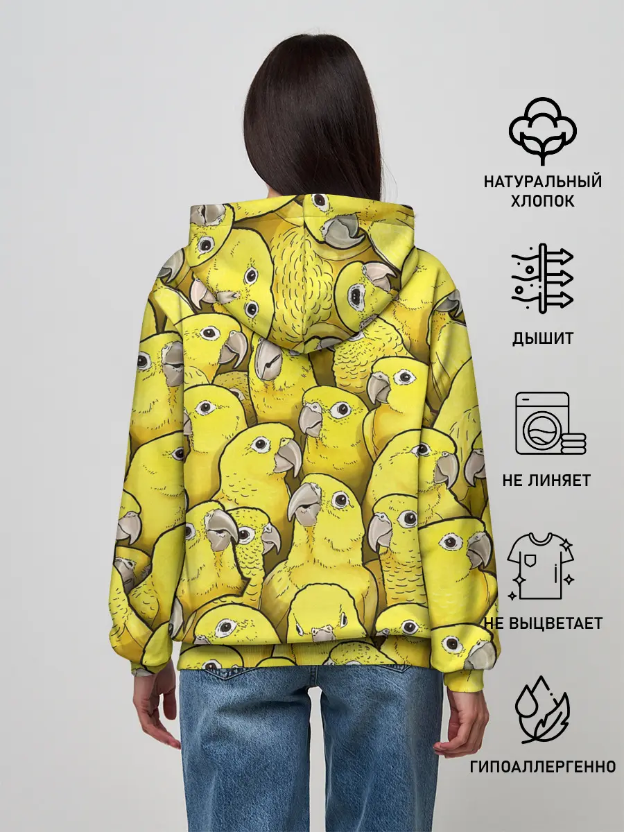 Женское худи / Попугаи