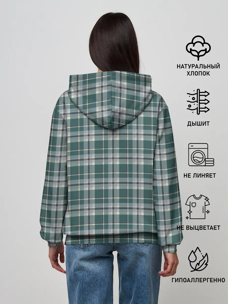 Женское худи / Узор в клетку