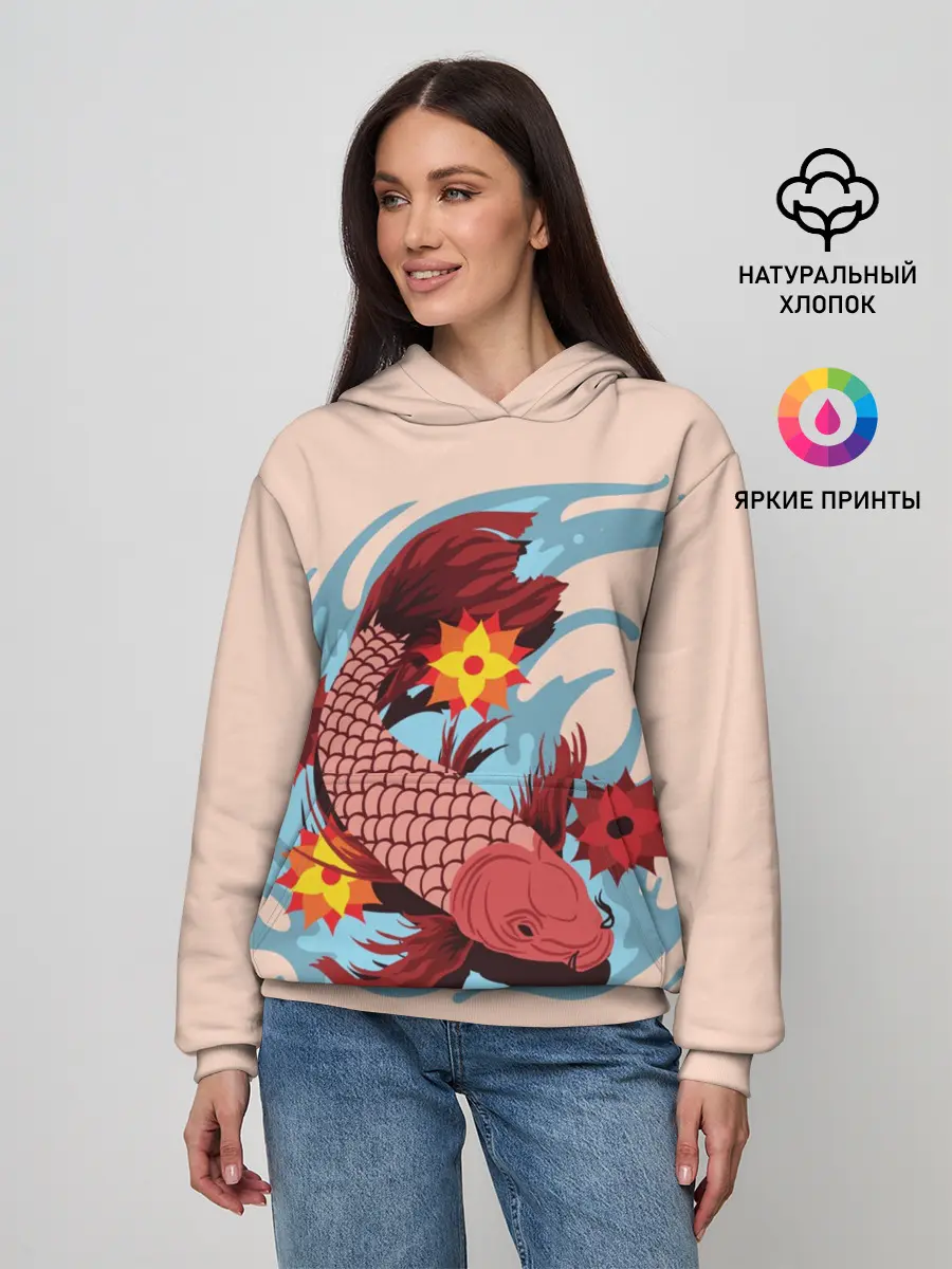 Женское худи / Японский Карп