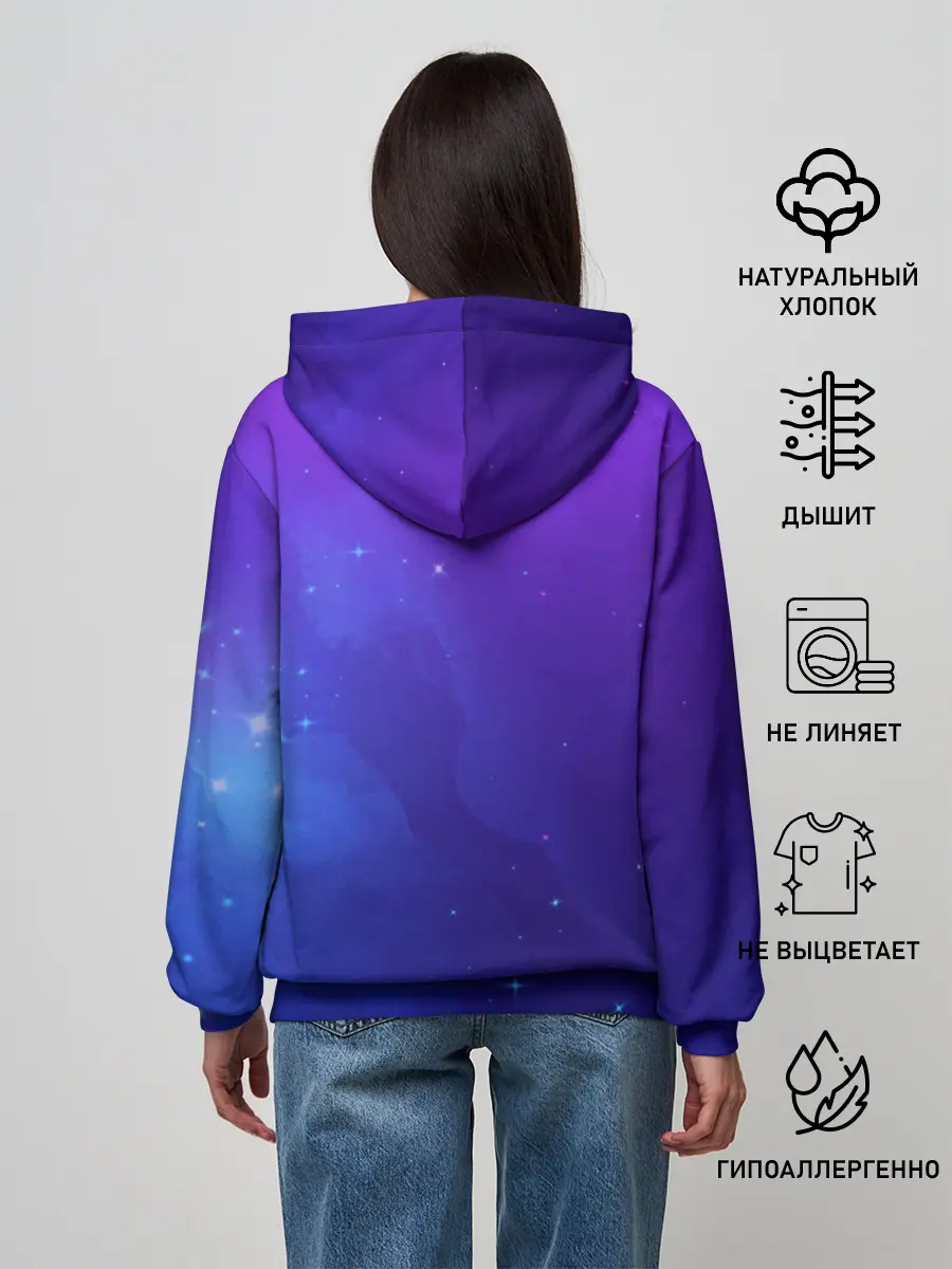 Женское худи / Retrowave Neon Horse