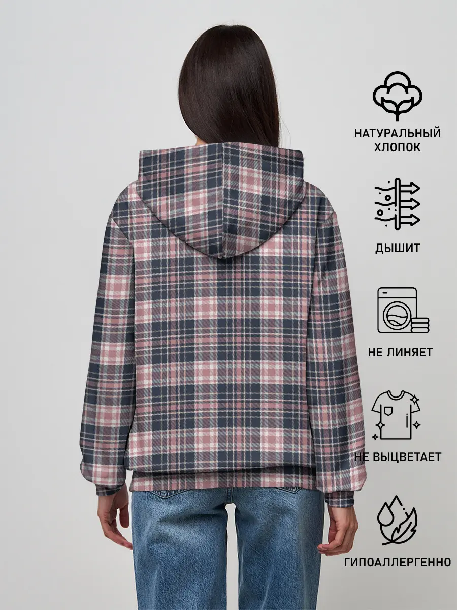 Женское худи / Клеточный узор