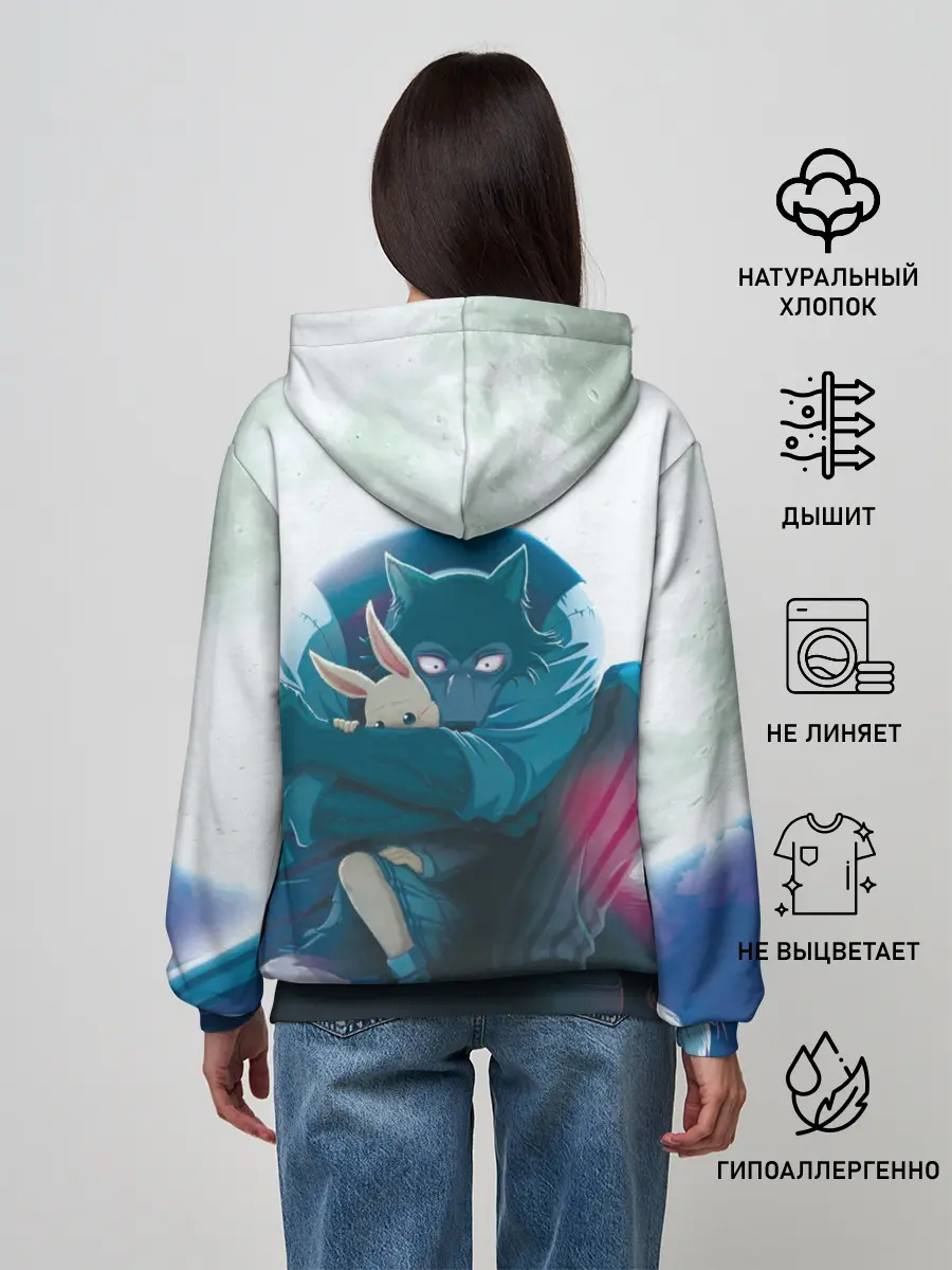 Женское худи / Легоси Хару крупный принт