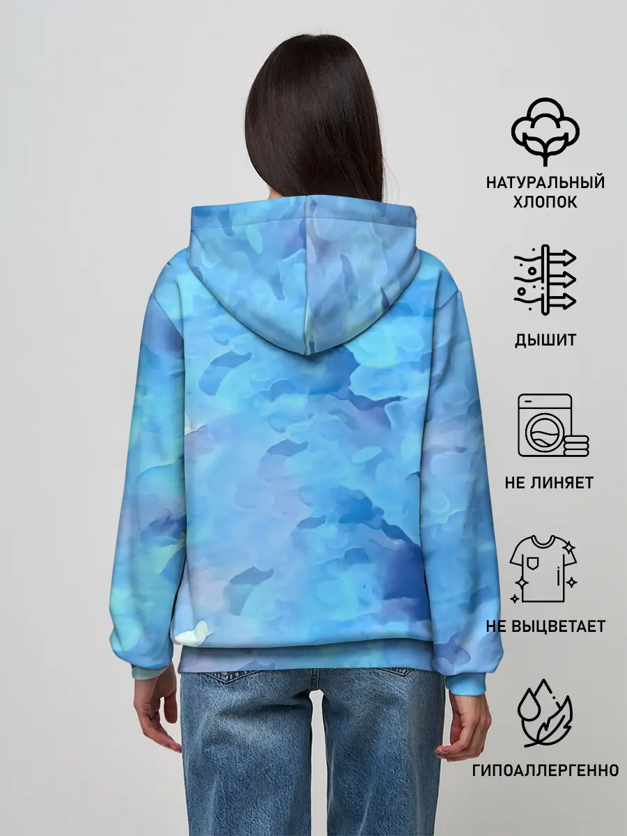 Женское худи / Kaneki Ken на синем фоне