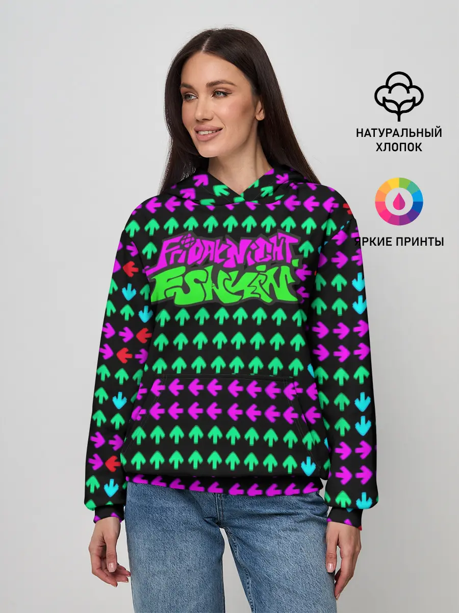 Женское худи / Неон Friday Night Funkin