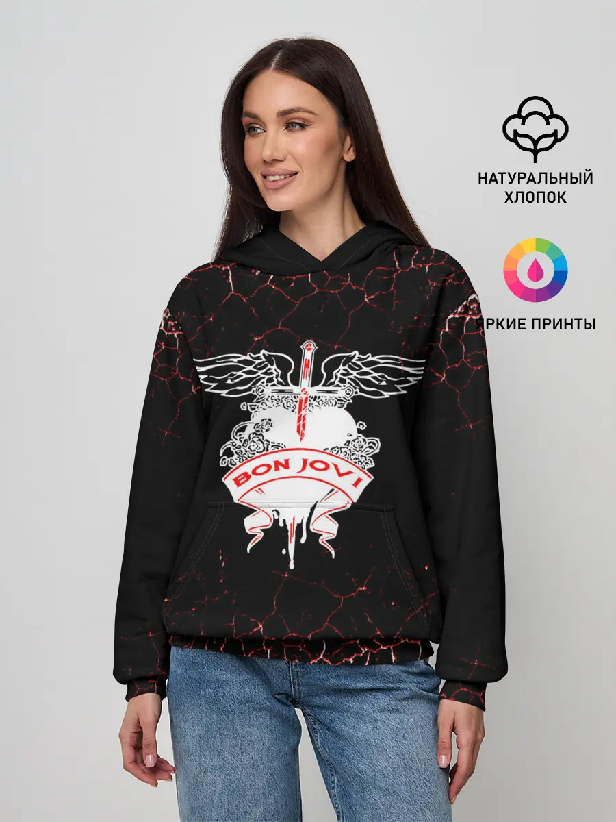 Женское худи / bon jovi