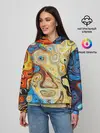 Женское худи / Цветные абстрактные пятна