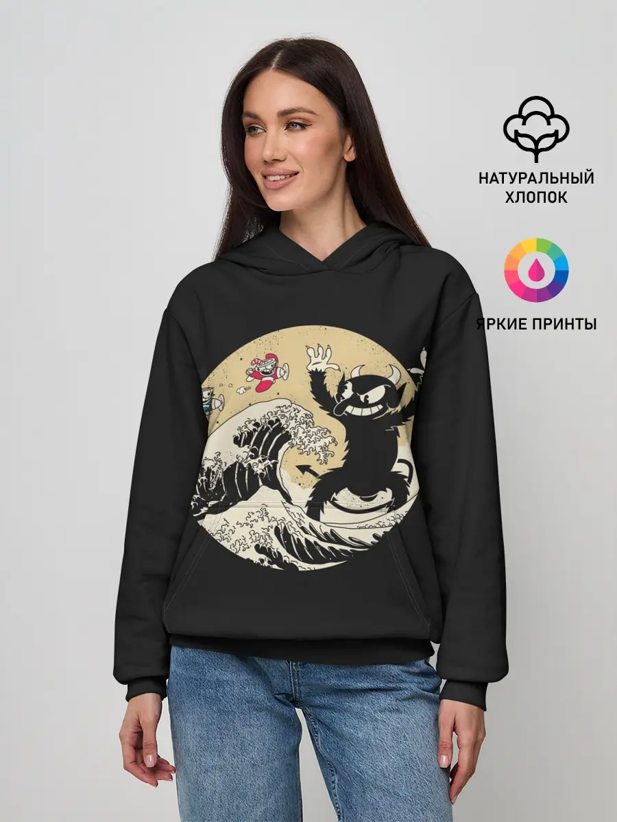 Женское худи / CUPHEAD | RETRO WAVE