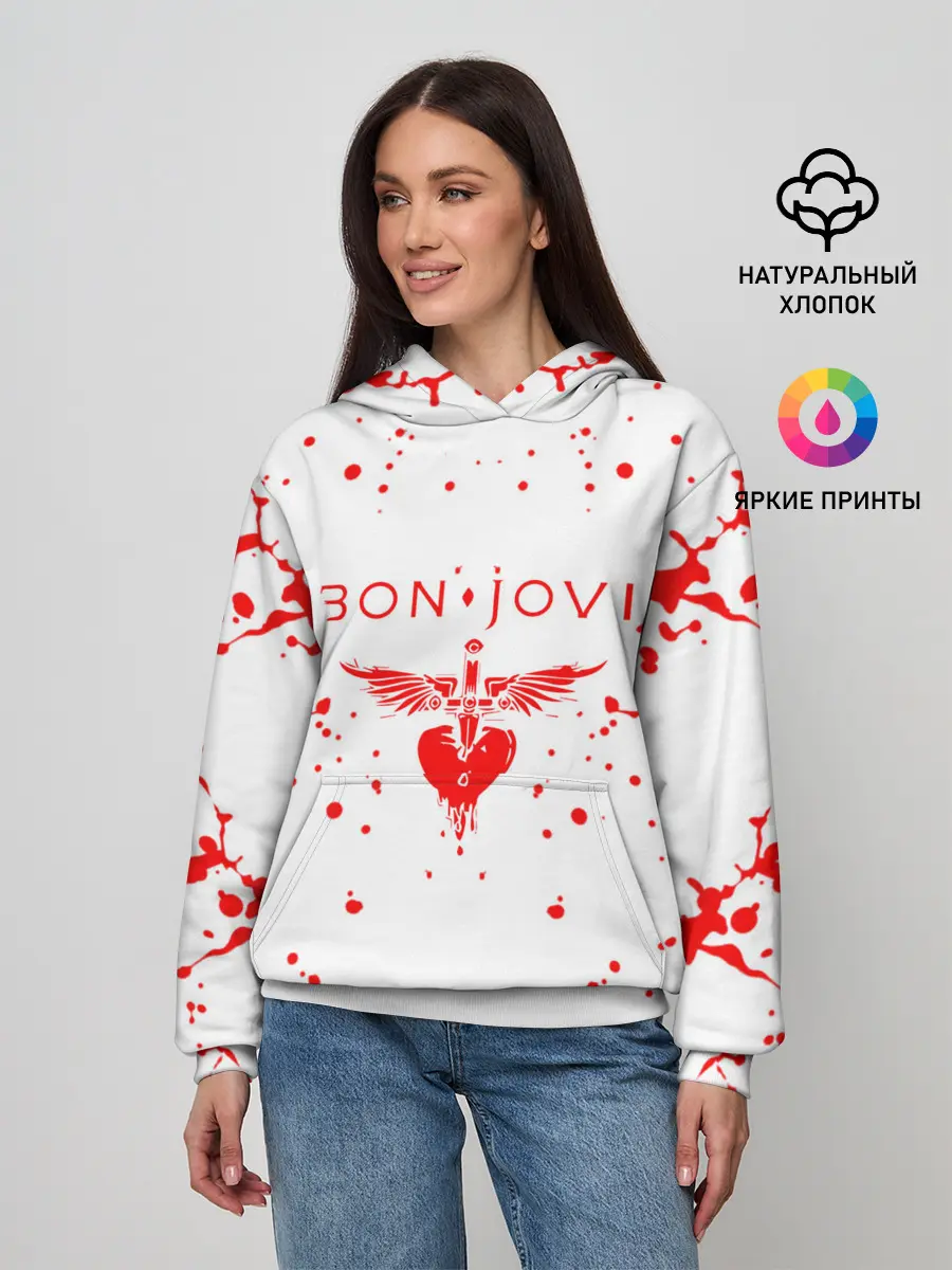 Женское худи / bon jovi