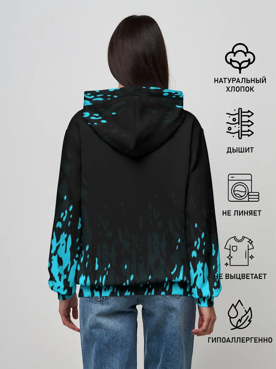 Женское худи / БОГ ОДИН | Узорное лицо