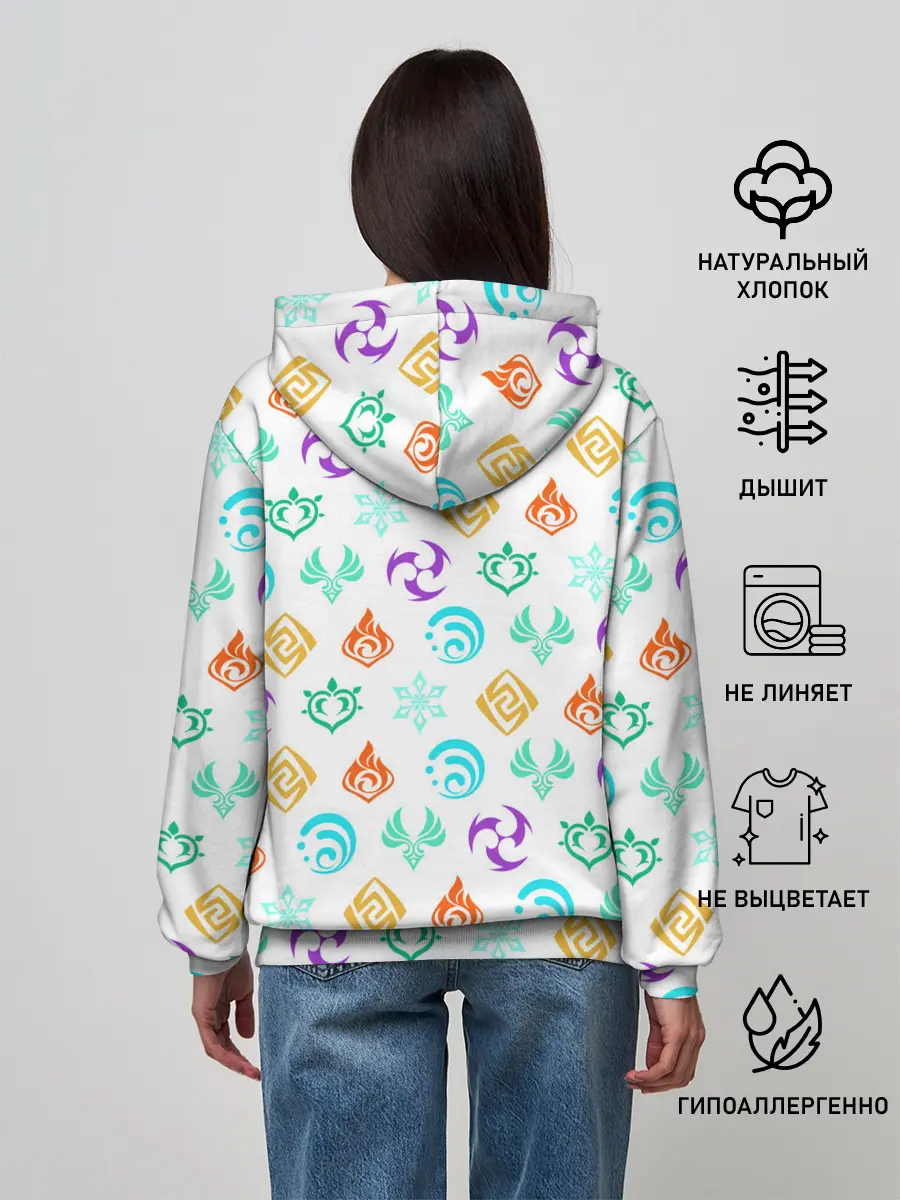 Женское худи / GENSHIN IMPACT ЭМБЛЕМЫ