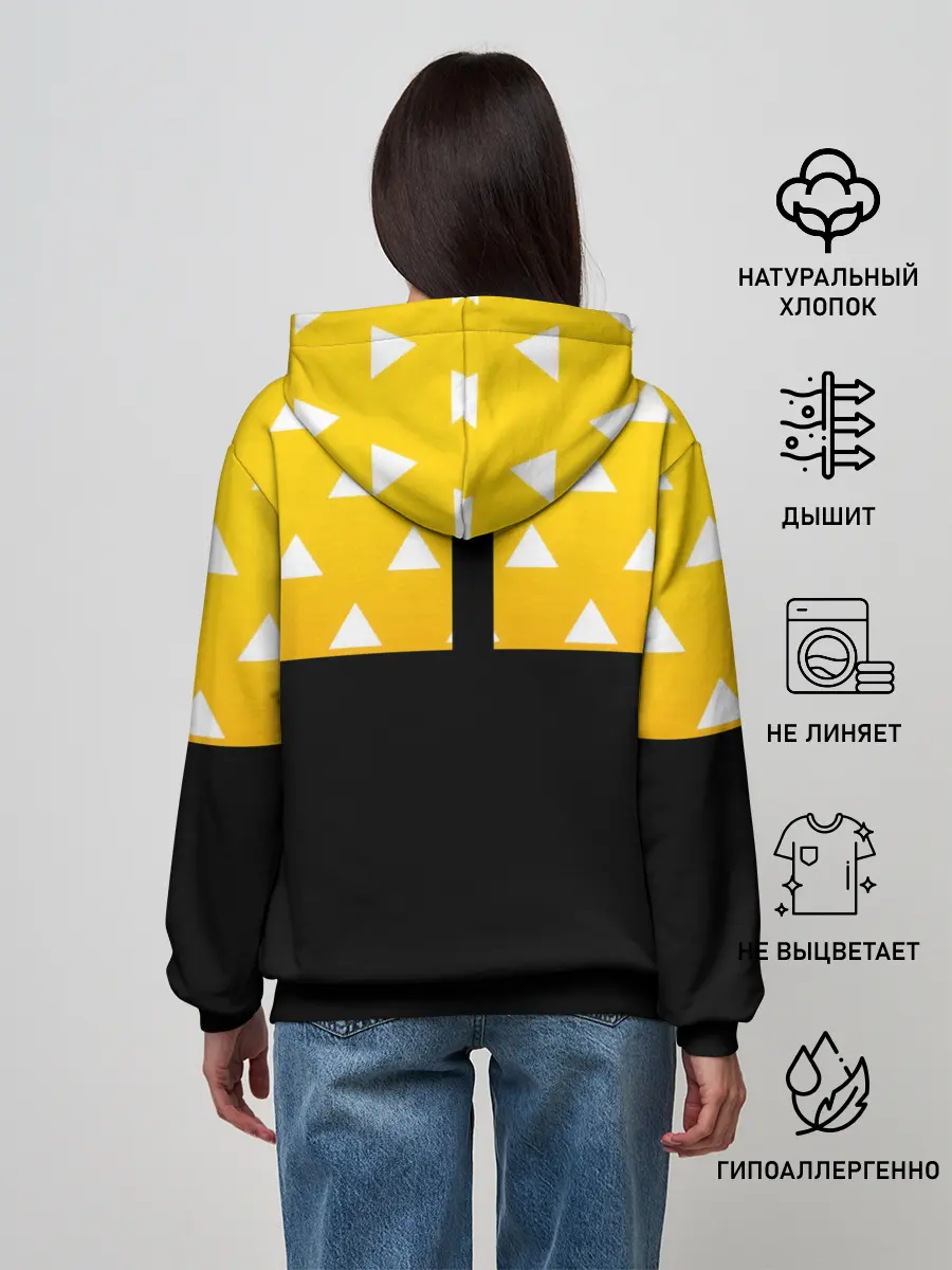 Женское худи / Zenitsu Agatsuma Kimetsu no Yaiba