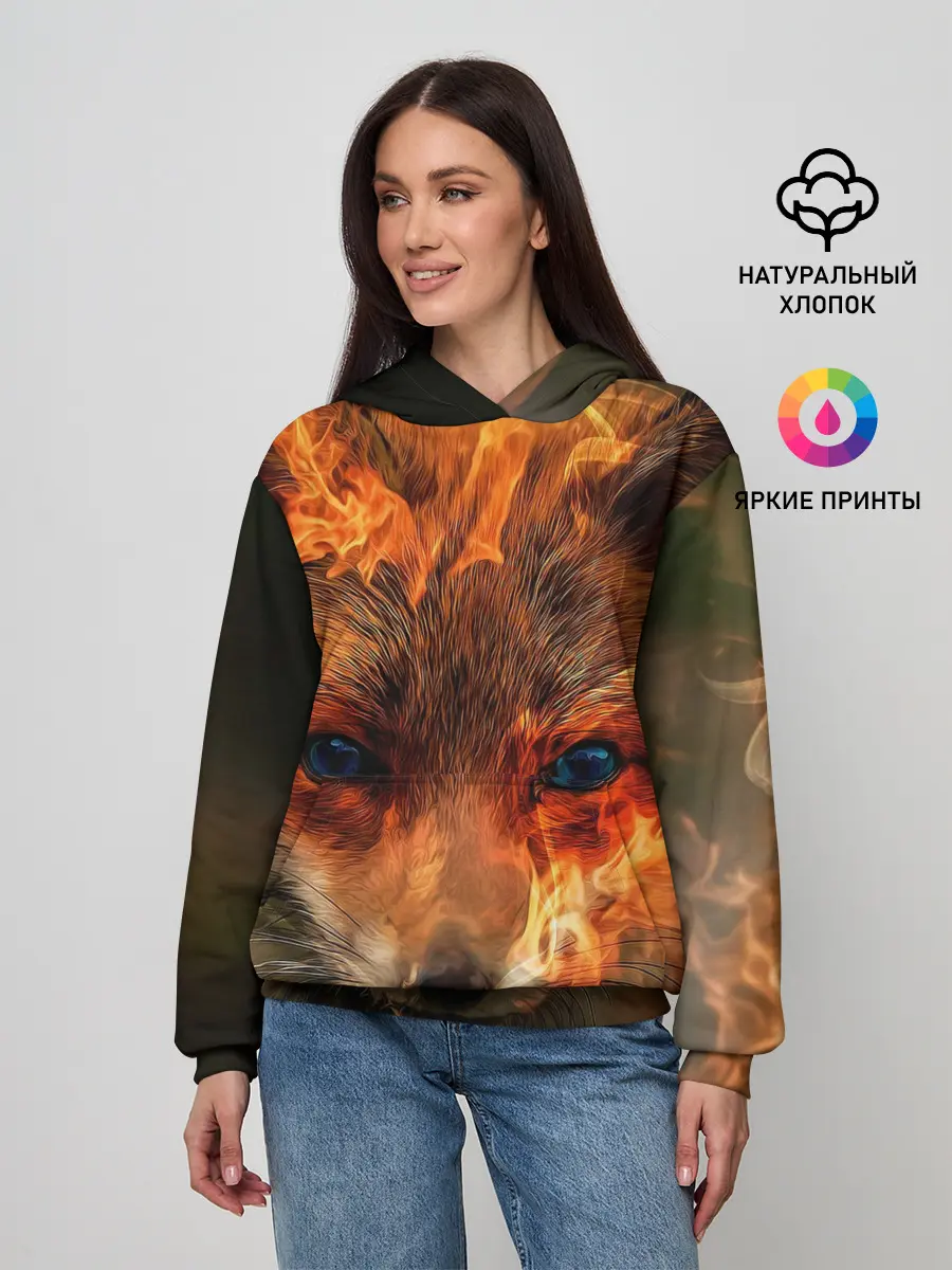 Женское худи / Огненная лиса