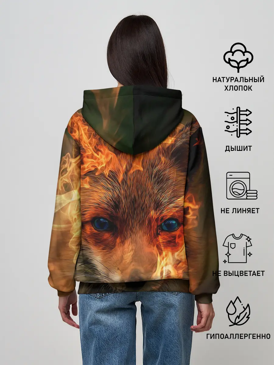 Женское худи / Огненная лиса